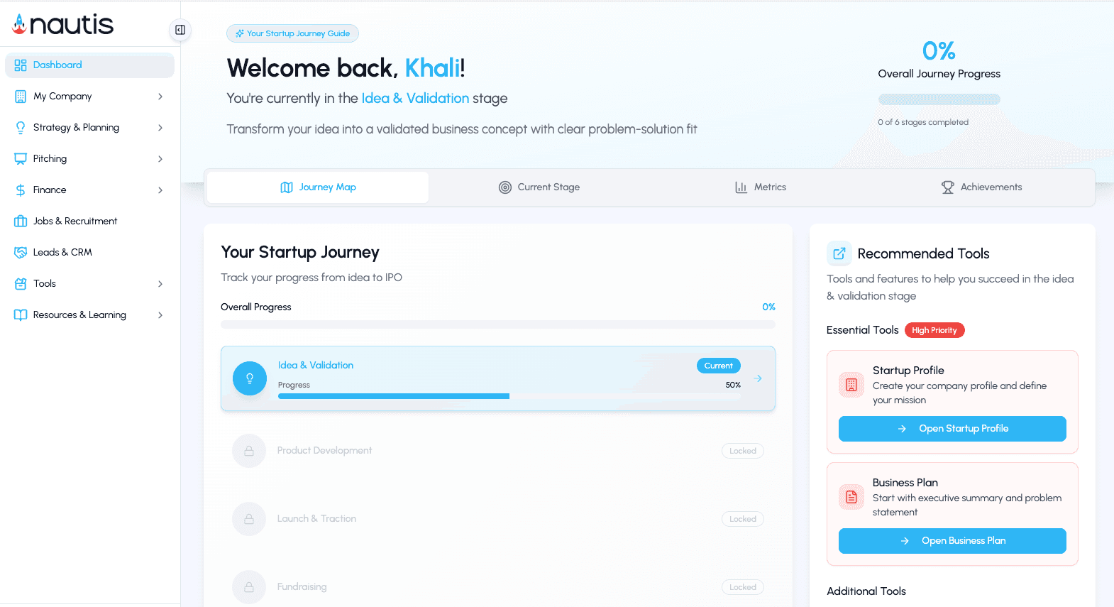 Nautis dashboard preview
